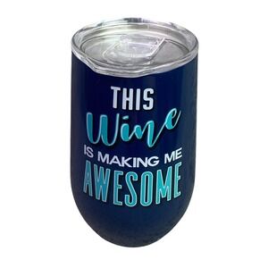 Wine Tumbler Stainless Steel Lid Funny Mature Festival Party Cup